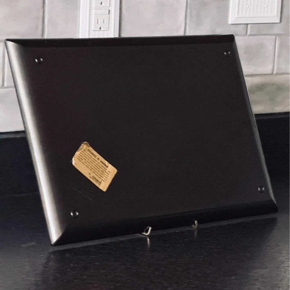 Vintage Couroc of Monterey MCM Black CARROLL'S TEA ROOM Tray‎ Charlottesville VA